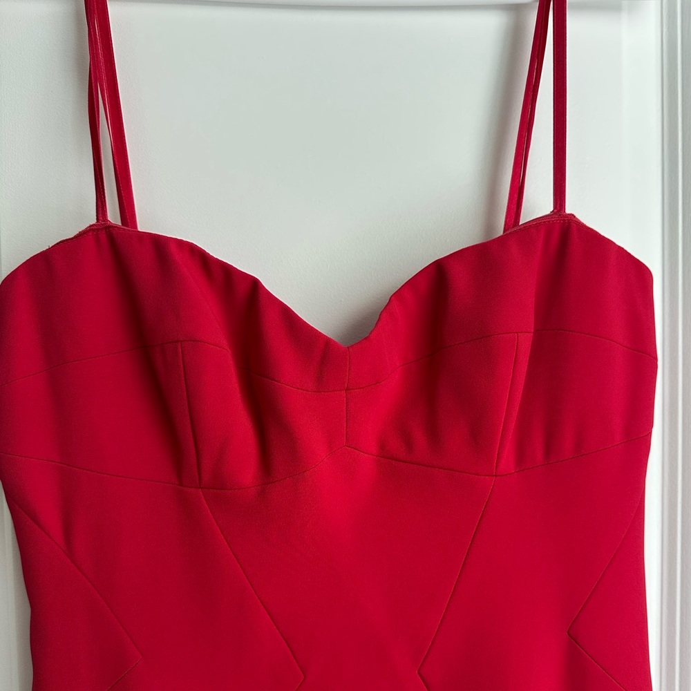 BCBGMaxAzria Red Strapless Floor-Length Gown - Picture 6 of 14